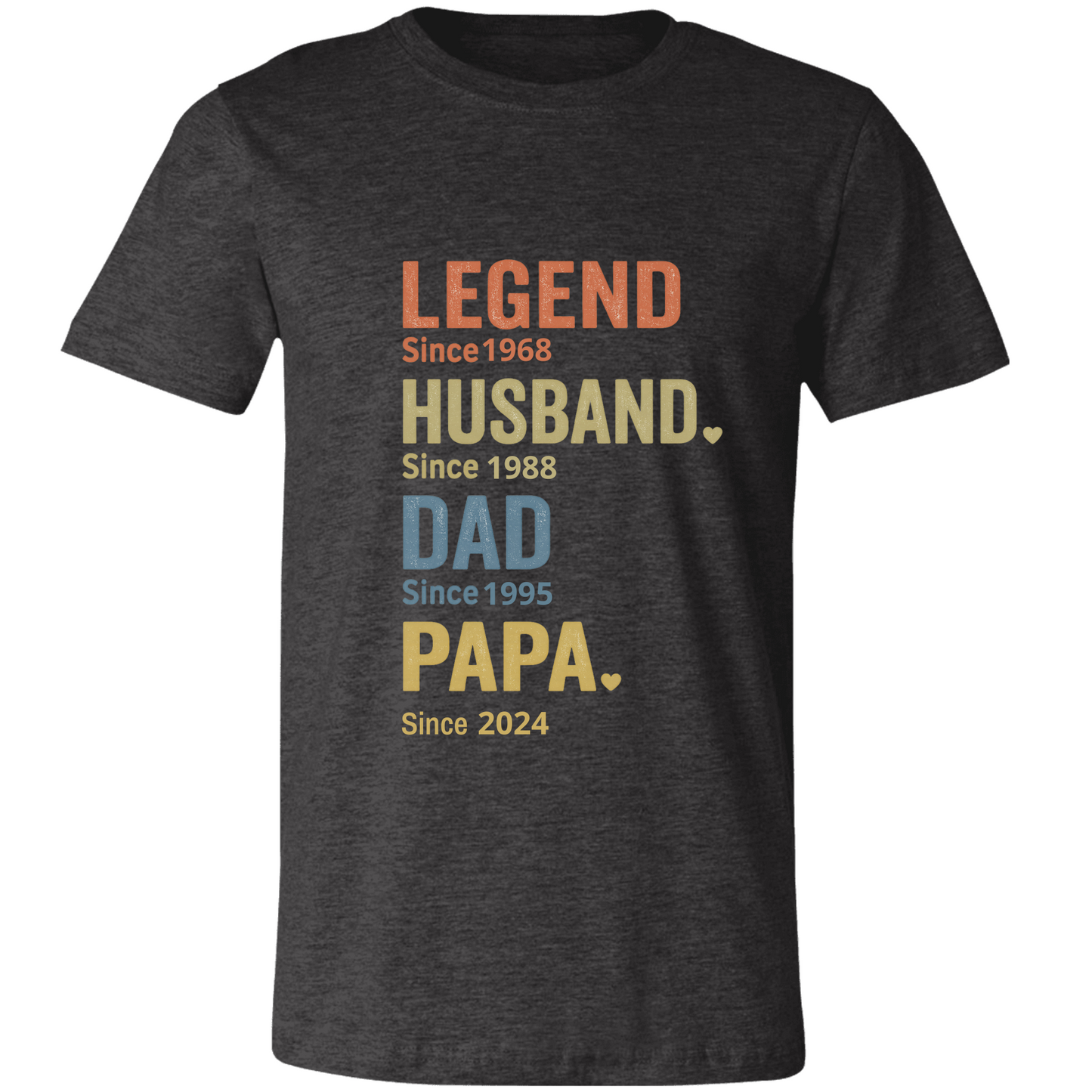Custom Dad with Years Shirt, Papa With Year, Gift For Husband, Father's Day Gift, Legend Husband Dad Papa Tee, Personalized Dad Grandpa Tee