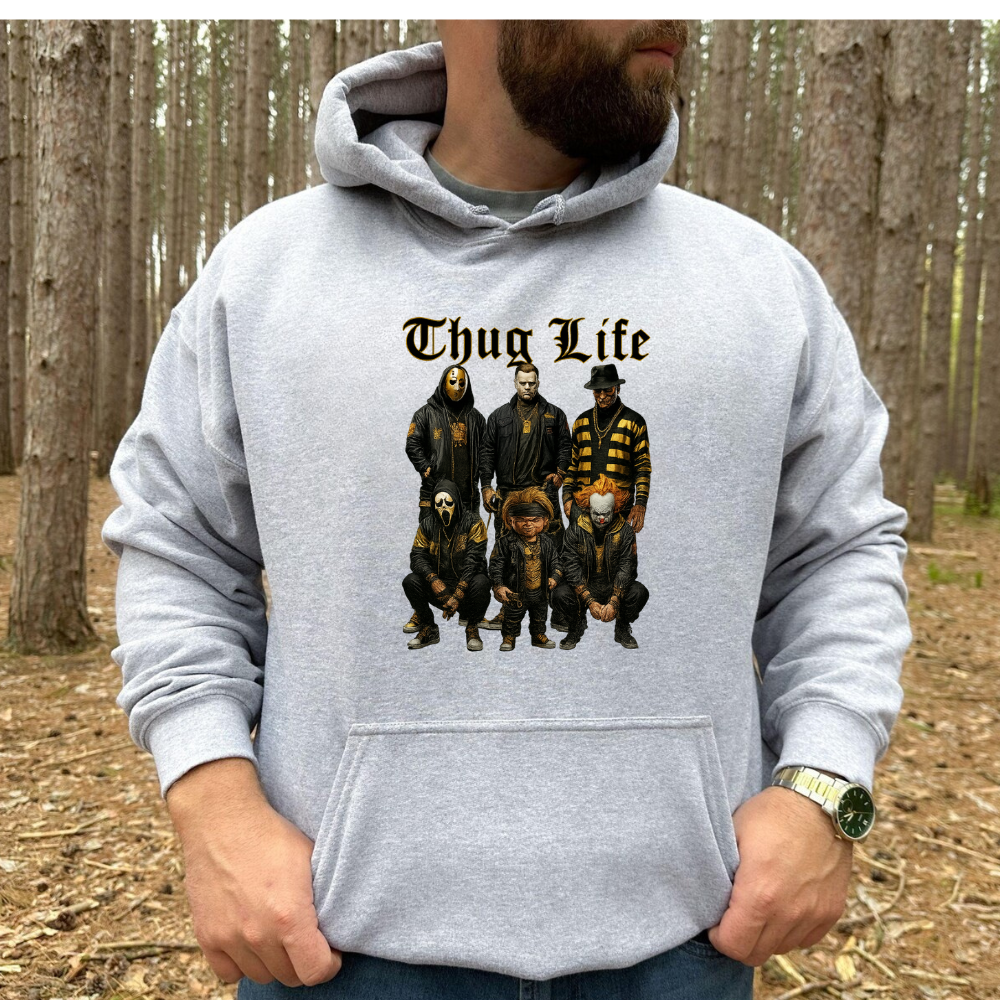 Thug Life Halloween Villains T-Shirt – Scary Squad Graphic Tee