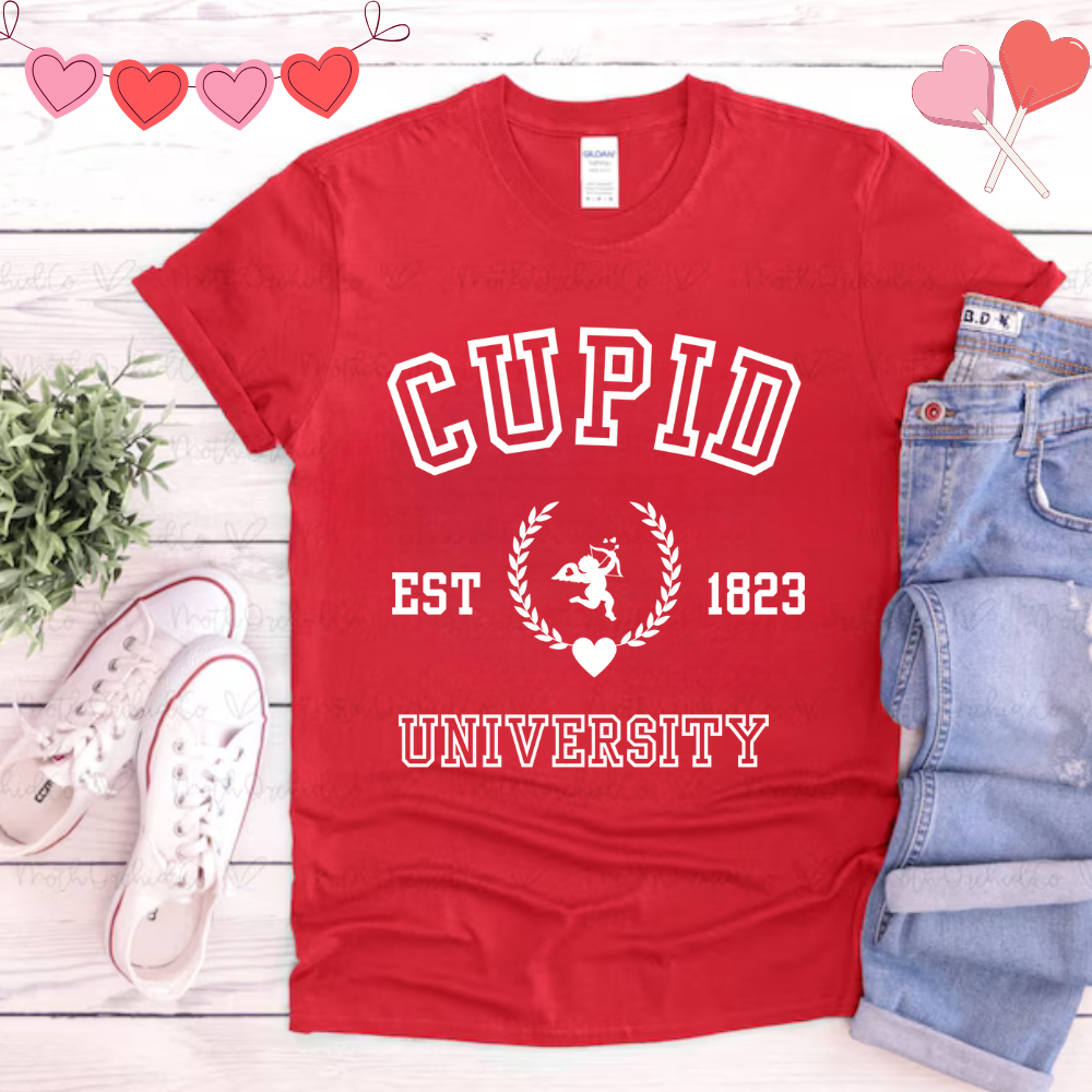Cupid University Valentine Tshirt,Sweatshirt, Hoodies