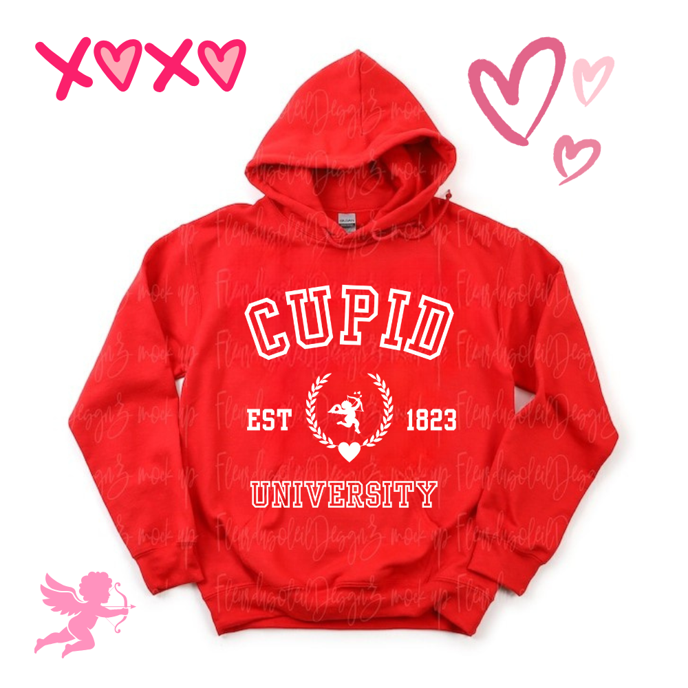 Cupid University Valentine Tshirt,Sweatshirt, Hoodies