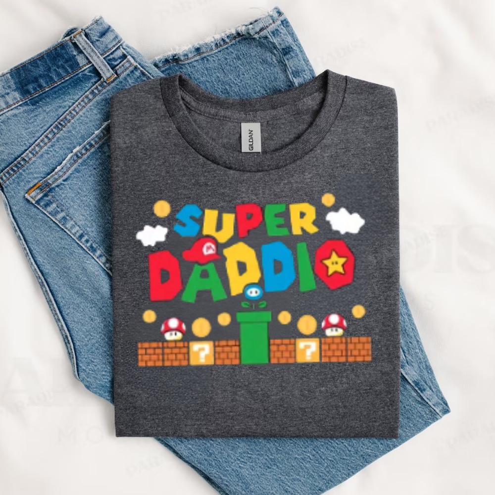 Super Daddio Shirt, Funny Dad Tshirt, Father's Day Shirt, Super Dad Shirt, Gamer Daddy Shirt, Father Gift Tee
