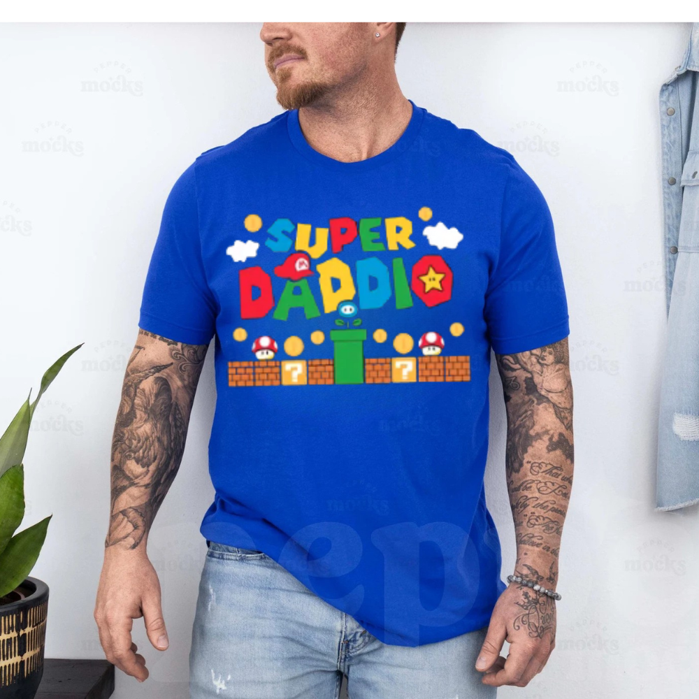 Super Daddio Shirt, Funny Dad Tshirt, Father's Day Shirt, Super Dad Shirt, Gamer Daddy Shirt, Father Gift Tee