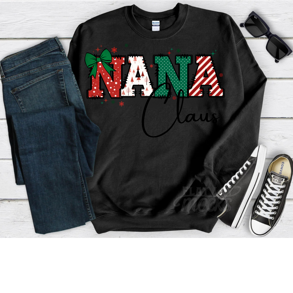 Gigi Claus Sweatshirt and Hoodie, Christmas Grandma Claus Sweatshirt, Gift for Mom