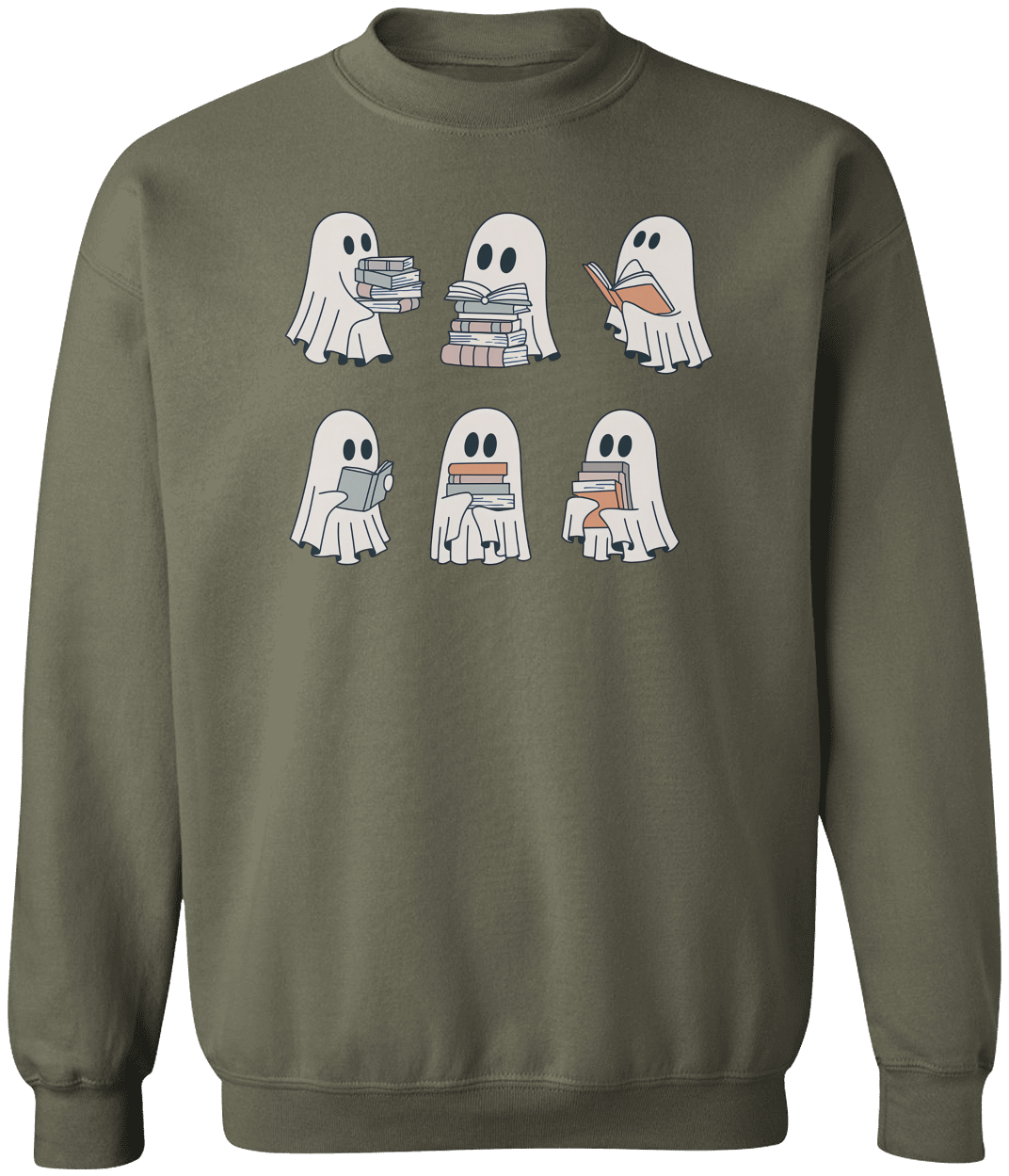 📚 Spooky Bookish Ghosts Sweatshirt/T-Shirts – Halloween Reading Crewneck