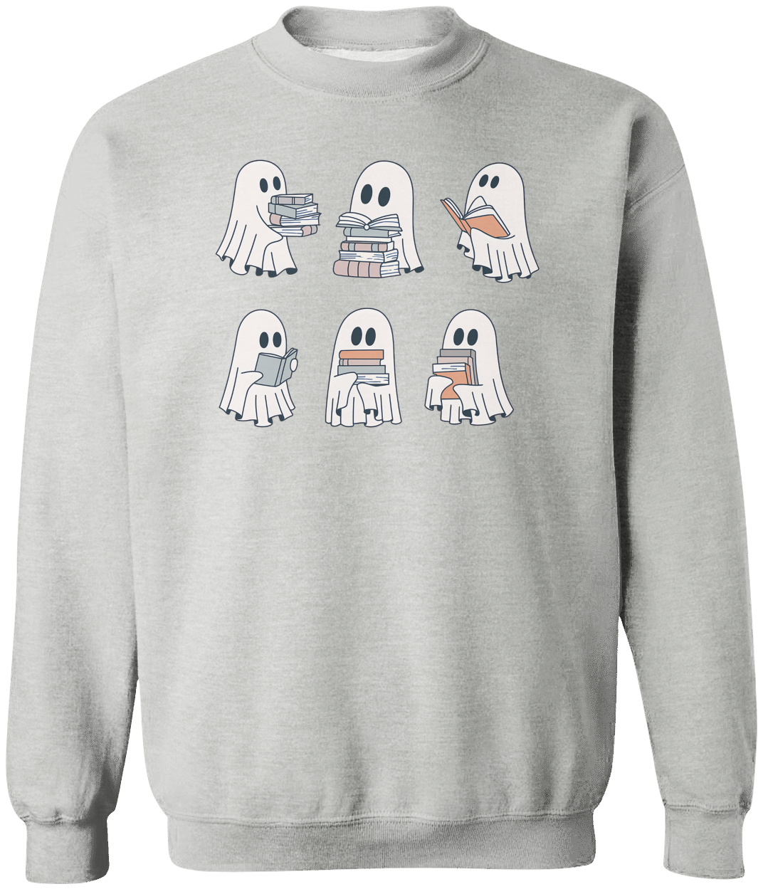 📚 Spooky Bookish Ghosts Sweatshirt/T-Shirts – Halloween Reading Crewneck