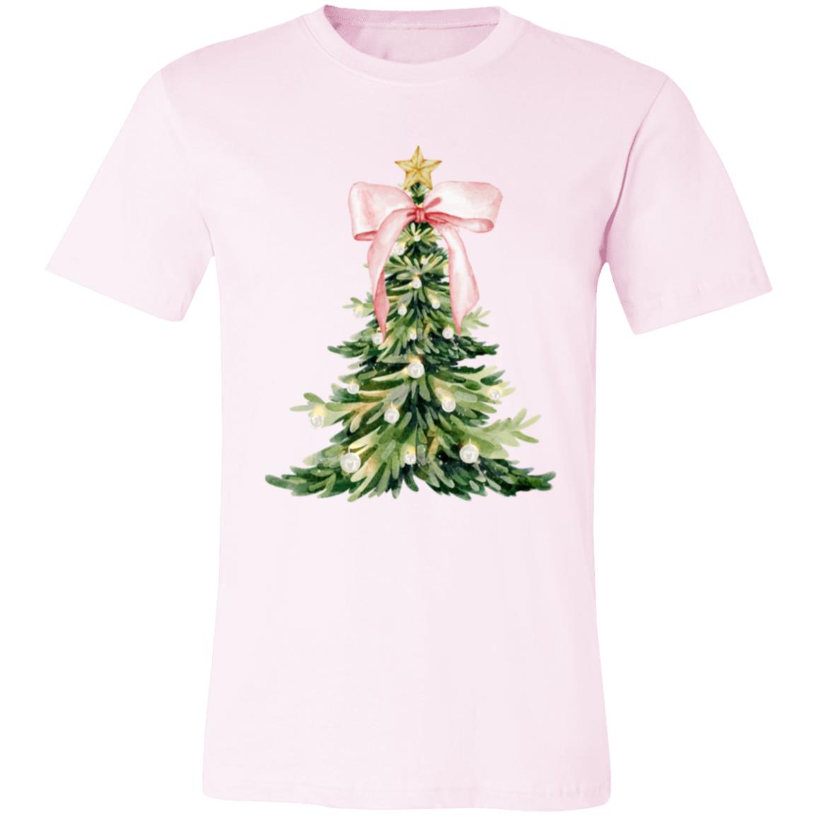 Pink Christmas Tree Bow T-shirt|Sweatshirt