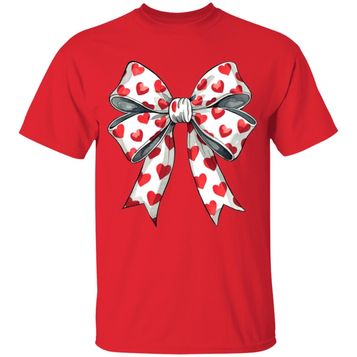 Coquette Valentine's Day Heart Bow Sweatshirt, Retro Valentine Shirt, Valentines day Bow Shirt