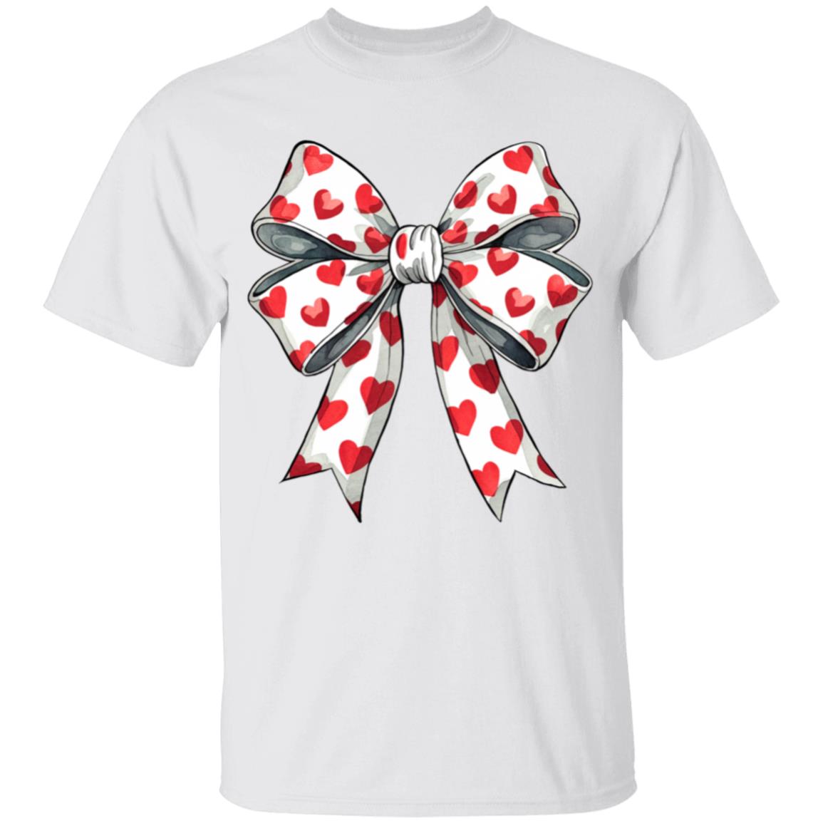 Coquette Valentine's Day Heart Bow Sweatshirt, Retro Valentine Shirt, Valentines day Bow Shirt