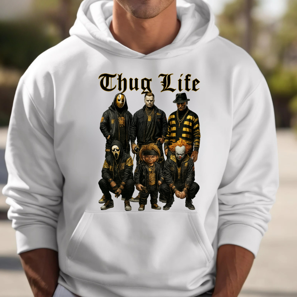 Thug Life Halloween Villains T-Shirt – Scary Squad Graphic Tee