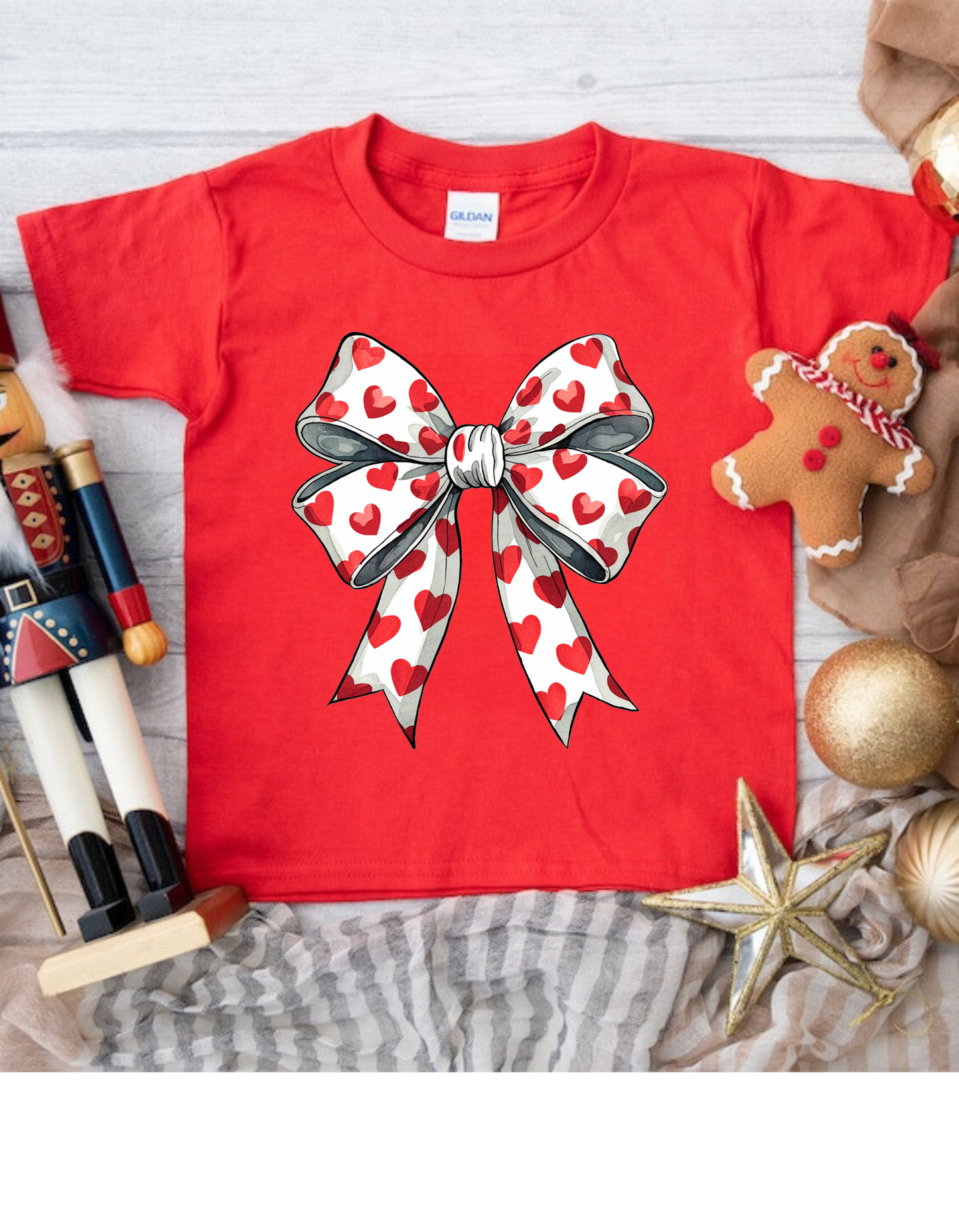 Coquette Valentine's Day Heart Bow Sweatshirt, Retro Valentine Shirt, Valentines day Bow Shirt