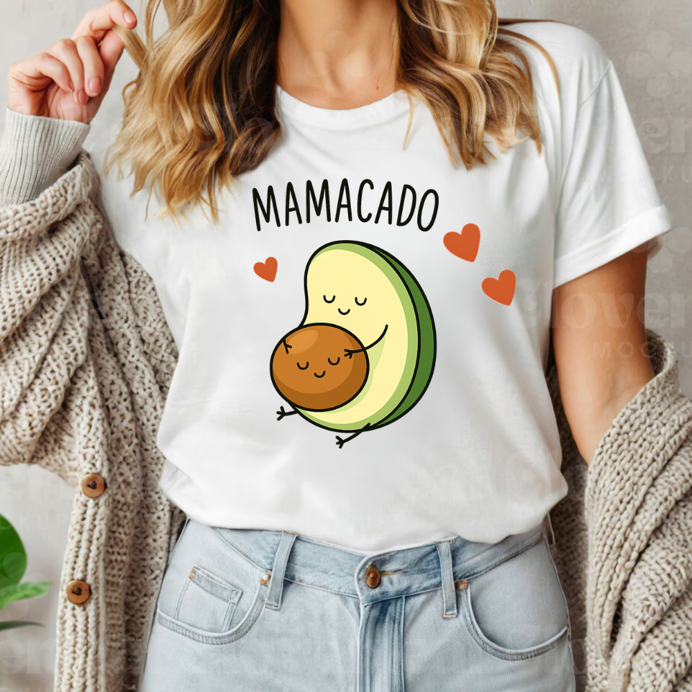 🥑 "MAMACADO" Funny Mom & Baby Avocado T-Shirt