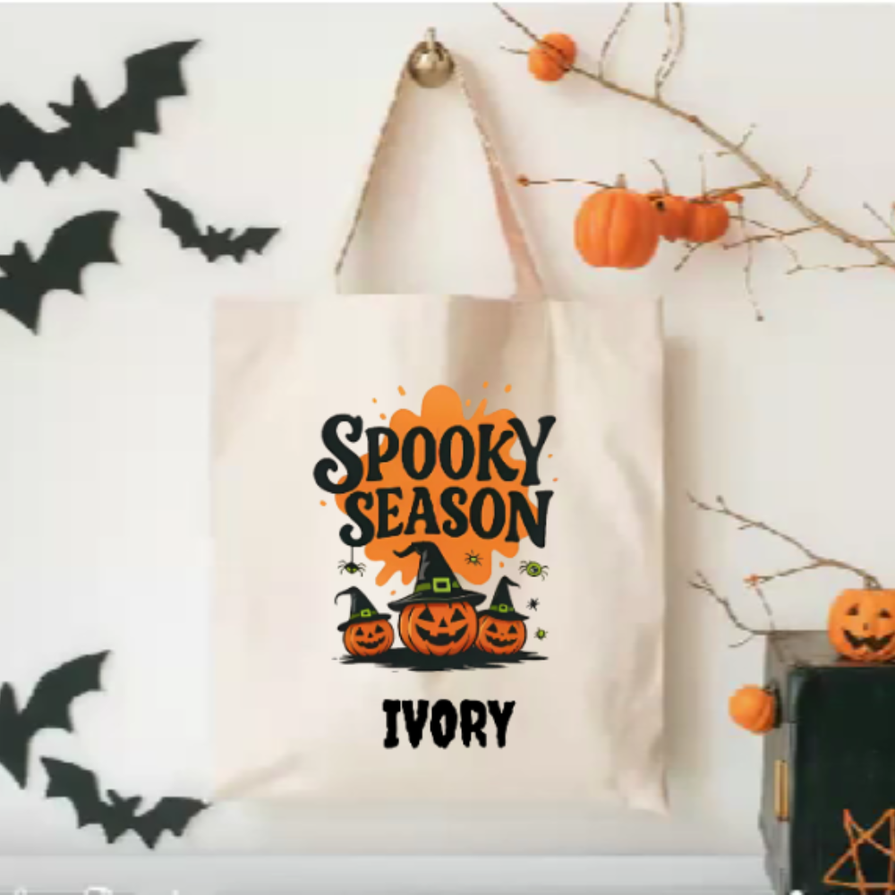 Personalized Halloween Trick or Treat Bag |Custom Name Tote