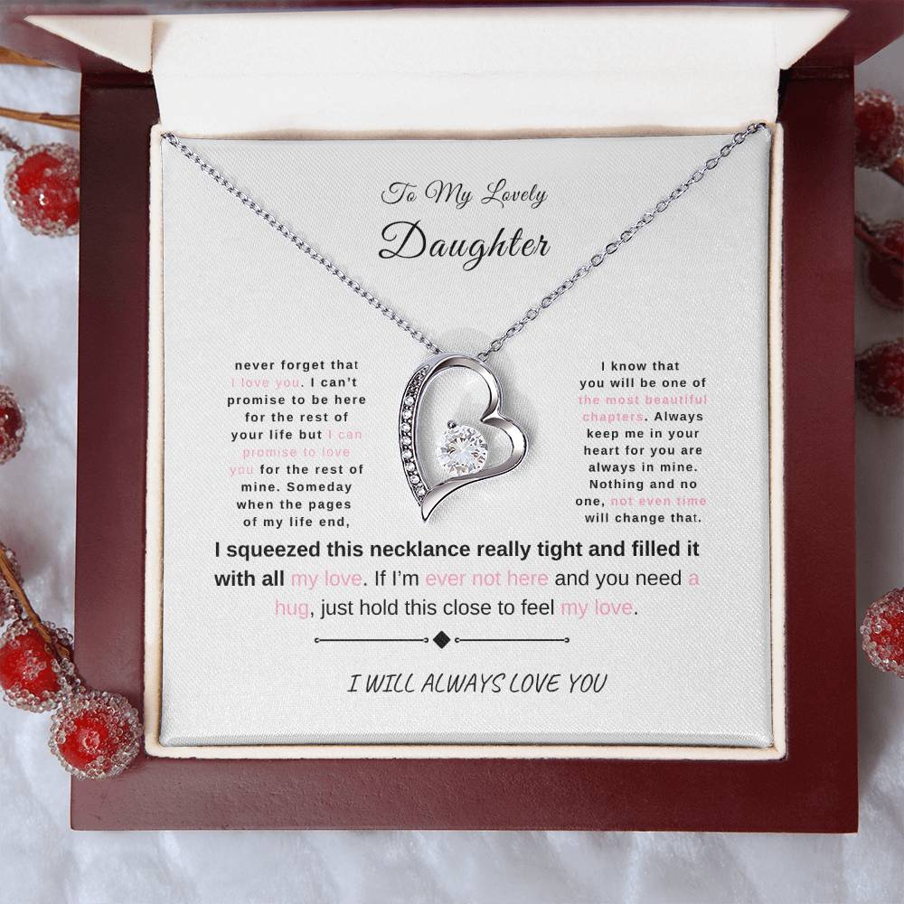 To My Lovely Daughter/Forever Love Necklace