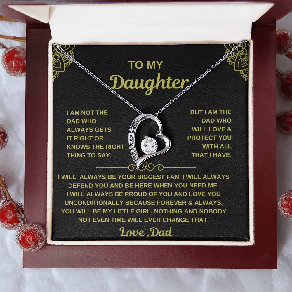 To My Daughter Love Dad\Forever Love Necklace