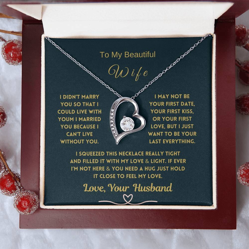 To My Beautiful Wife| Forever Love Necklace