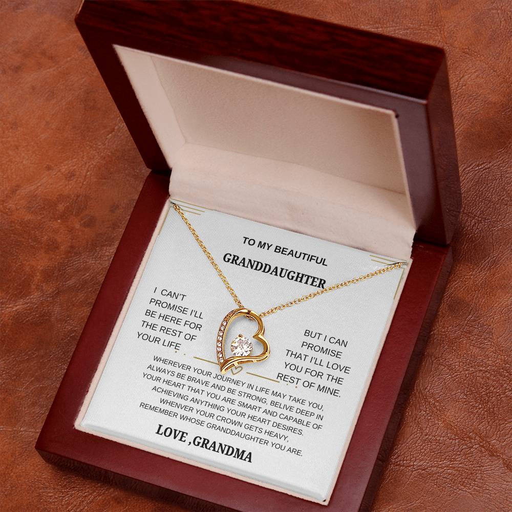 To My Beautiful Granddaughter| Forever Love Necklace