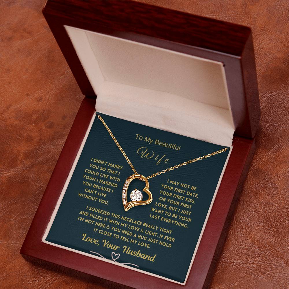 To My Beautiful Wife| Forever Love Necklace