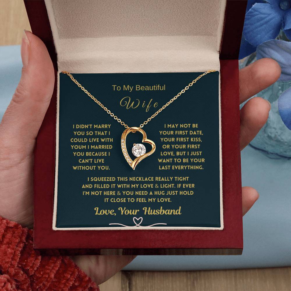 To My Beautiful Wife| Forever Love Necklace