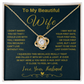 To My Beautiful Wife\Loveknot Necklace
