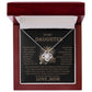 TO MY DAUGHTER/LOVE MOM/ LOVE KNOT NECKLACE