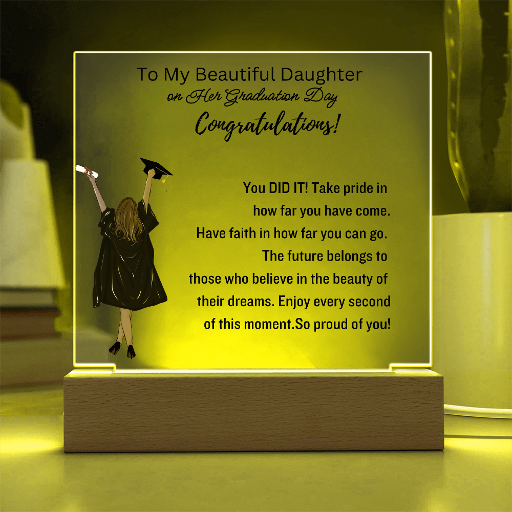 To My Daughter-Graduation Gift
