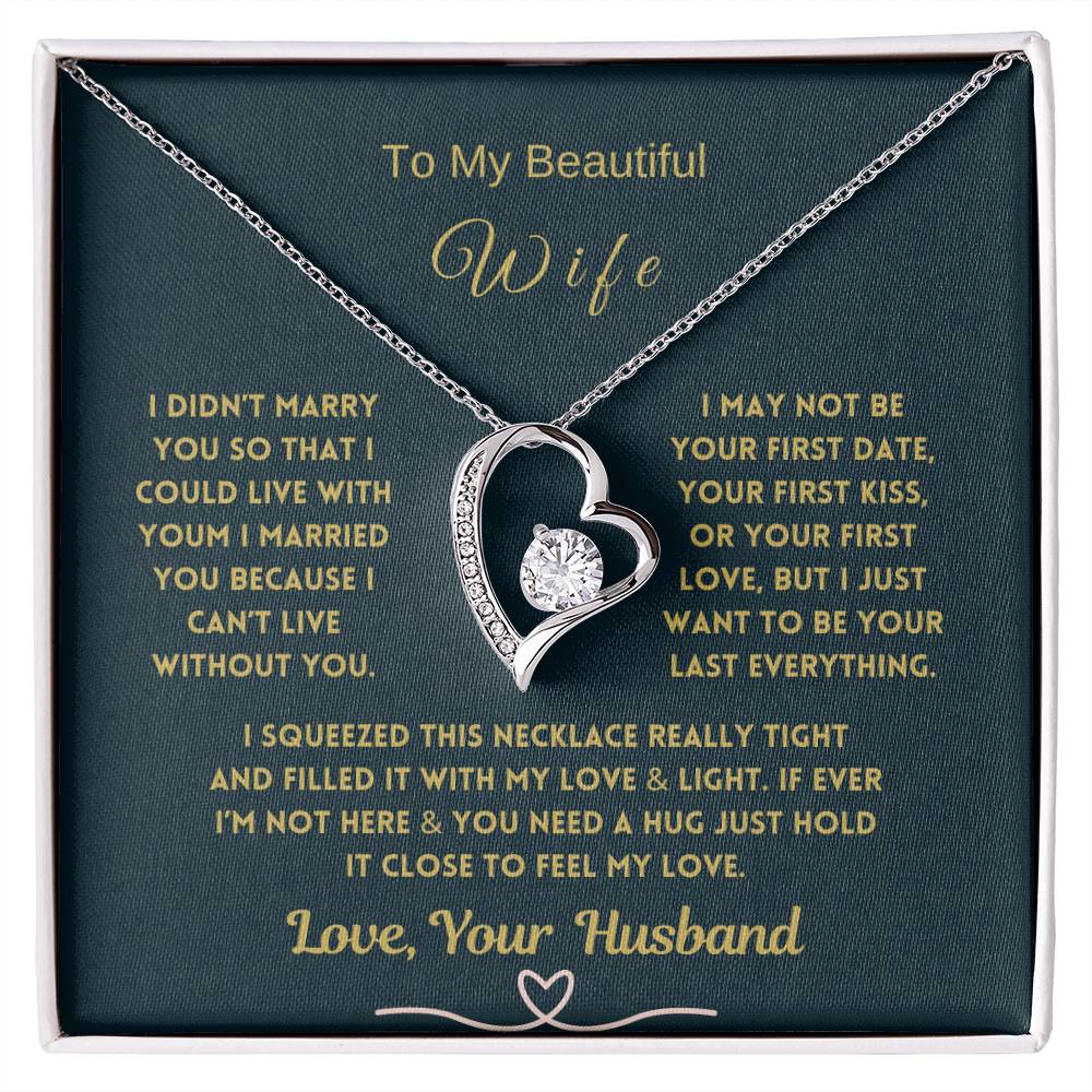 To My Beautiful Wife| Forever Love Necklace