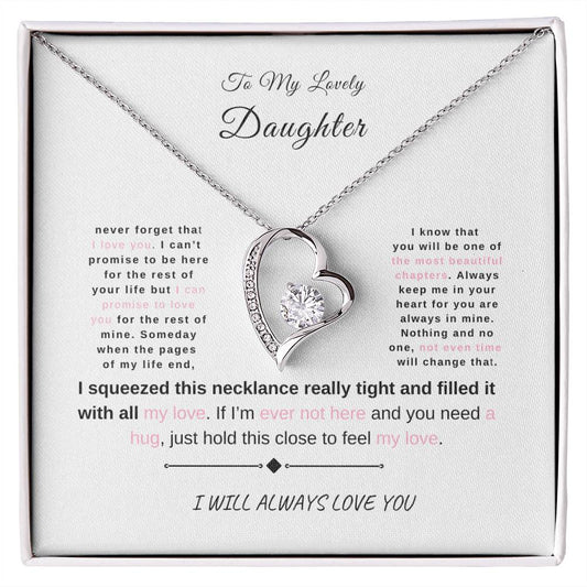 To My Lovely Daughter/Forever Love Necklace