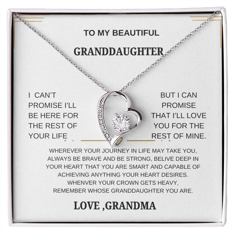 To My Beautiful Granddaughter| Forever Love Necklace