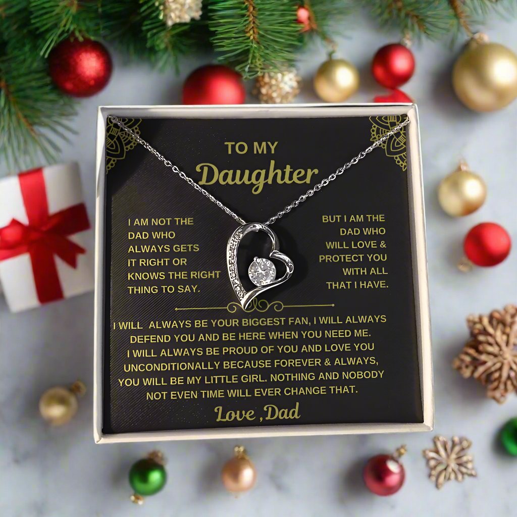 To My Daughter Love Dad\Forever Love Necklace