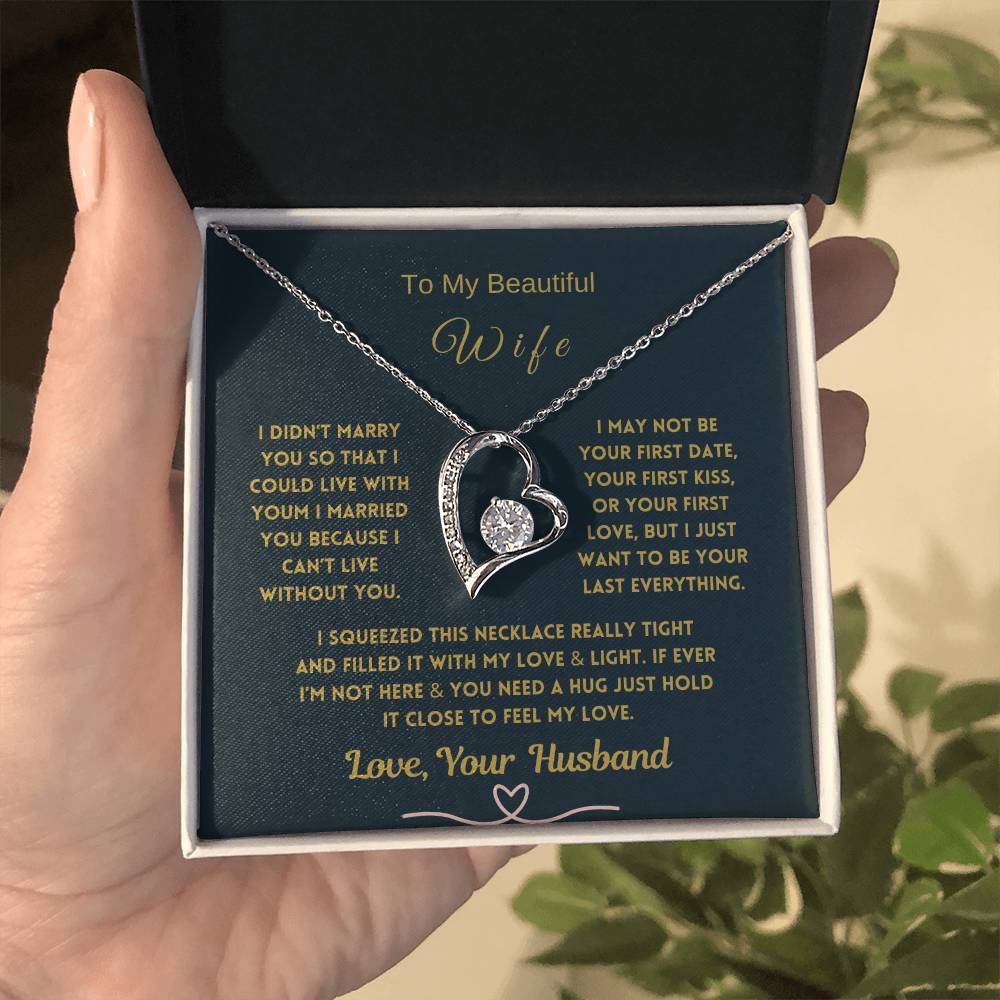 To My Beautiful Wife| Forever Love Necklace