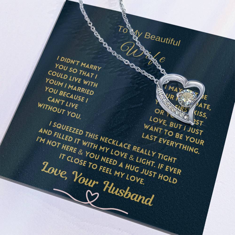 To My Beautiful Wife| Forever Love Necklace