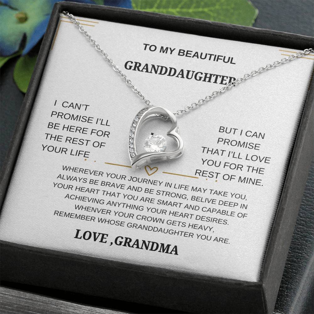 To My Beautiful Granddaughter| Forever Love Necklace