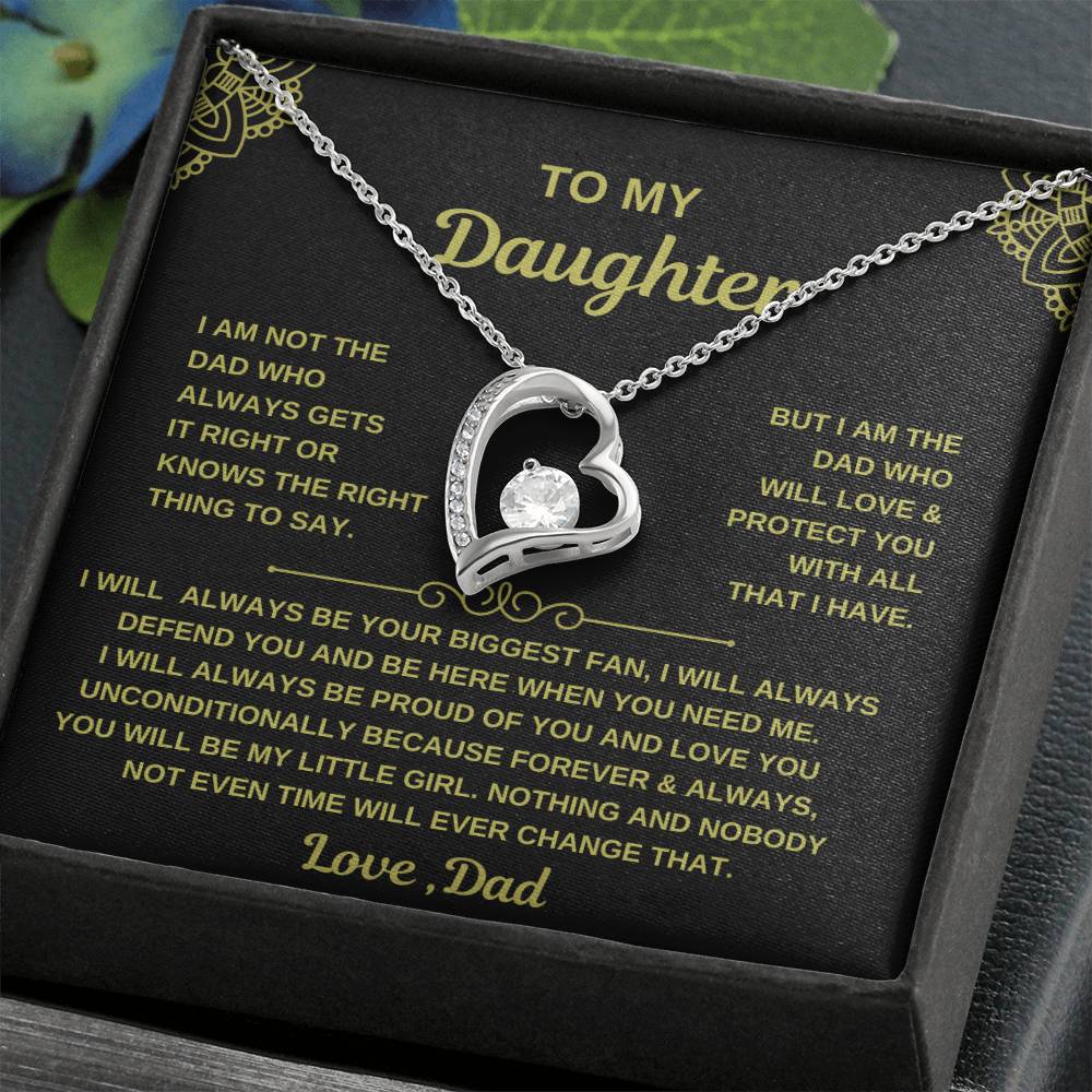 To My Daughter Love Dad\Forever Love Necklace