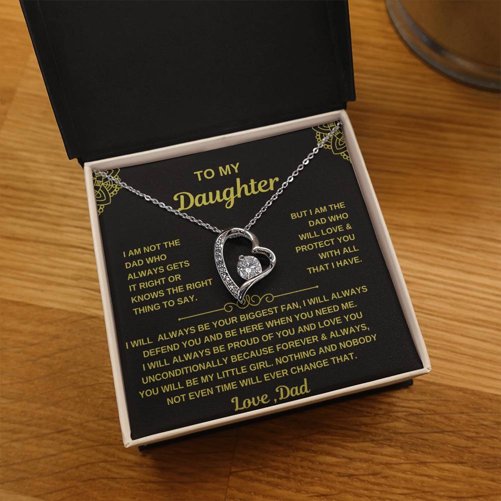 To My Daughter Love Dad\Forever Love Necklace