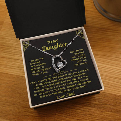 To My Daughter Love Dad\Forever Love Necklace