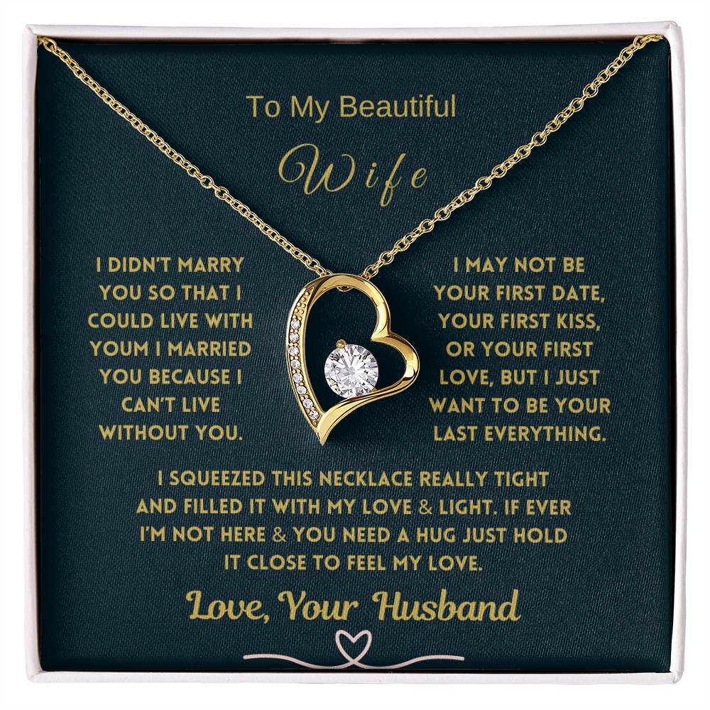 To My Beautiful Wife| Forever Love Necklace