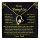To My Daughter Love Dad\Forever Love Necklace