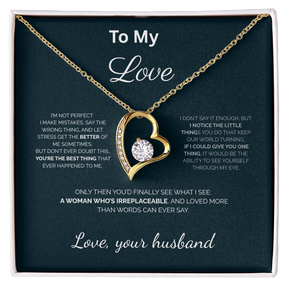 To My Love\You're the best thing\Forever Love Necklace