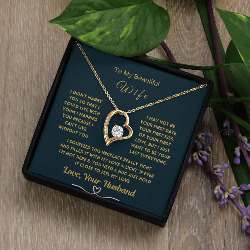 To My Beautiful Wife| Forever Love Necklace