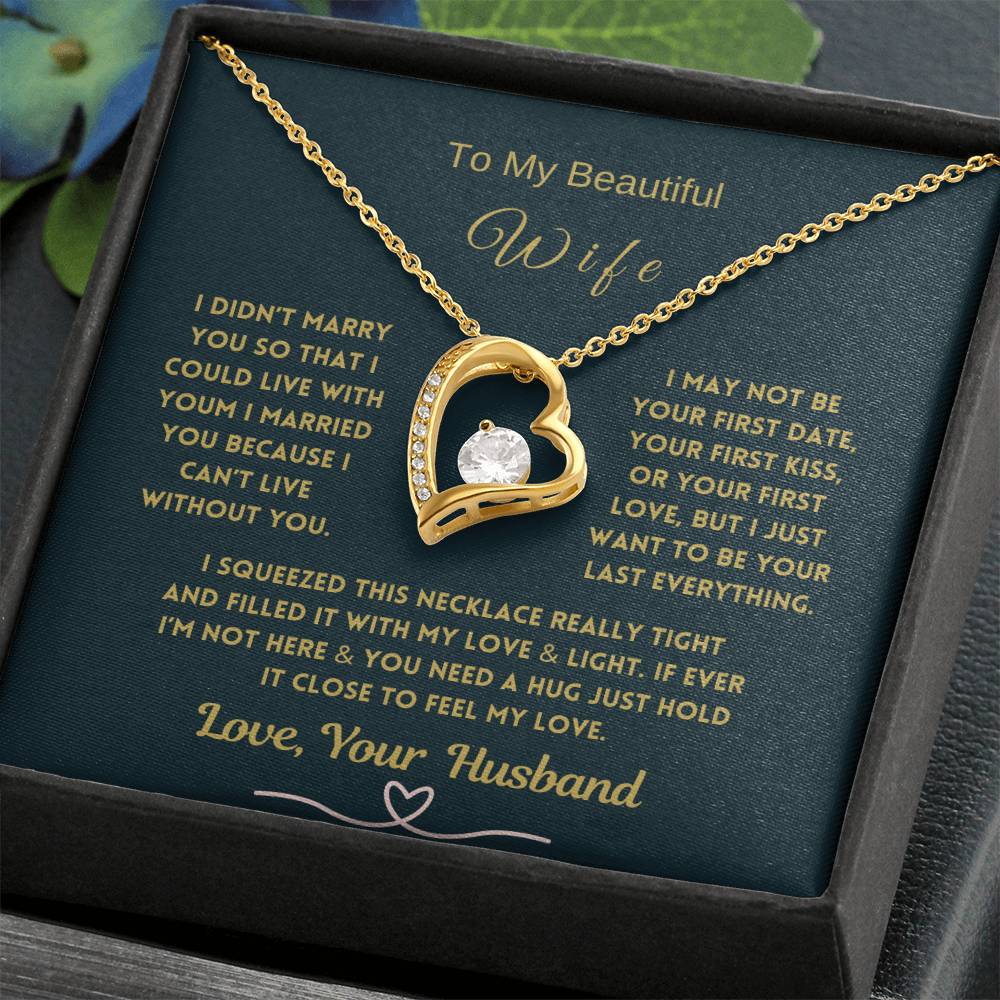 To My Beautiful Wife| Forever Love Necklace