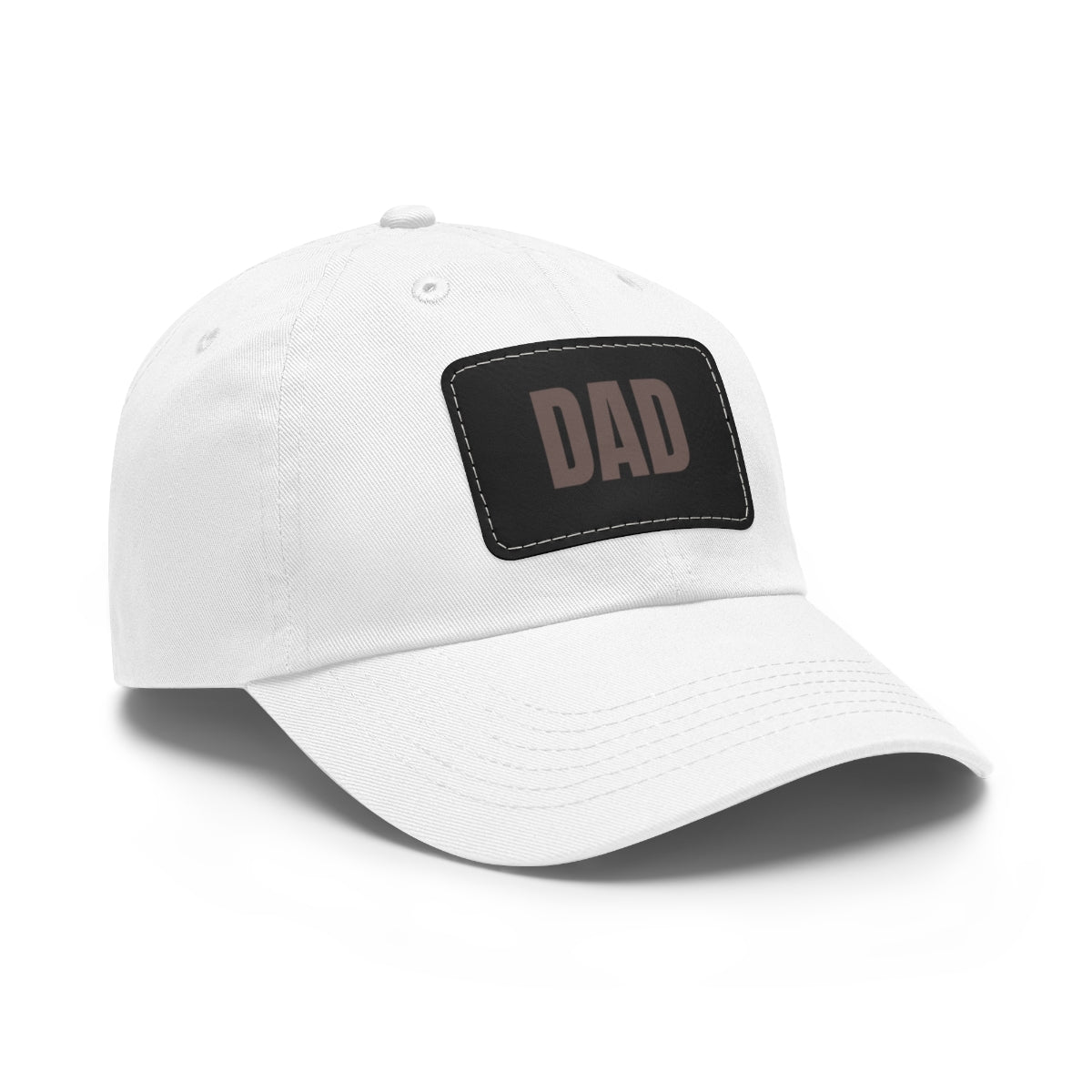 Dad Stamp Hat | Leather Patch Trucker Style Hats | Gift for Dad | Apparel for New Dad | Birthday | Personalized Gift